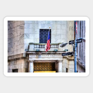 New York Stock Exchange, Wall Street, NYC Sticker